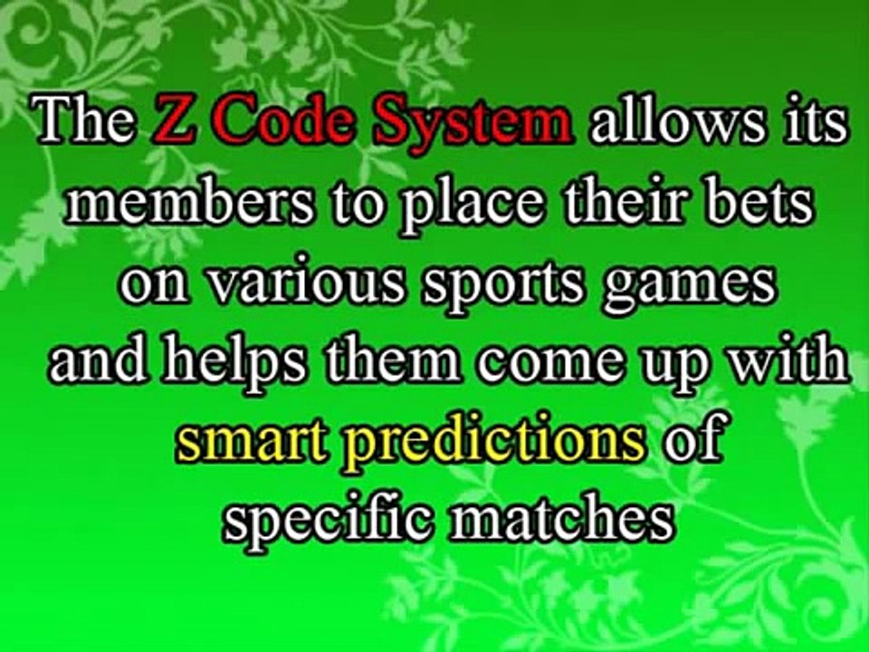 Z Code System  How To Winning Sports Betting Easily