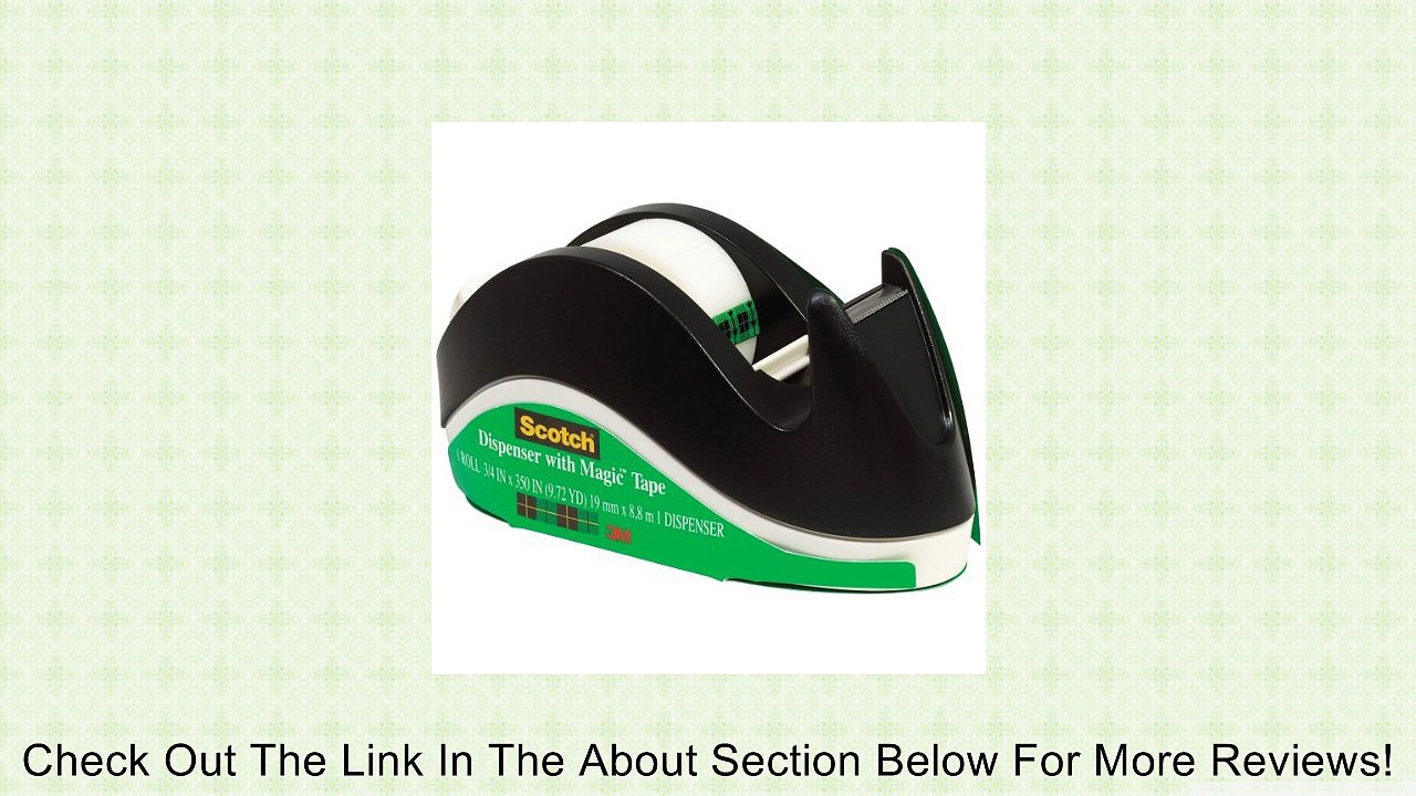 Scotch Dispenser with Magic Tape 3/4 x 350 Inches, Assorted Colors (C29) Review