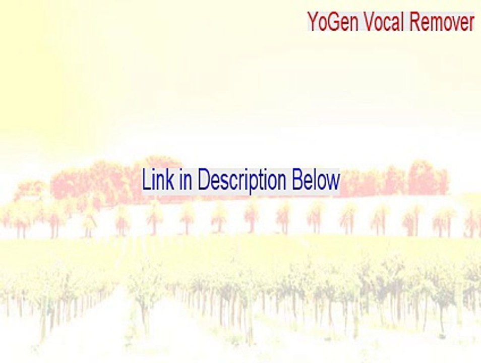 YoGen Vocal Remover Full (Download Now 2015)