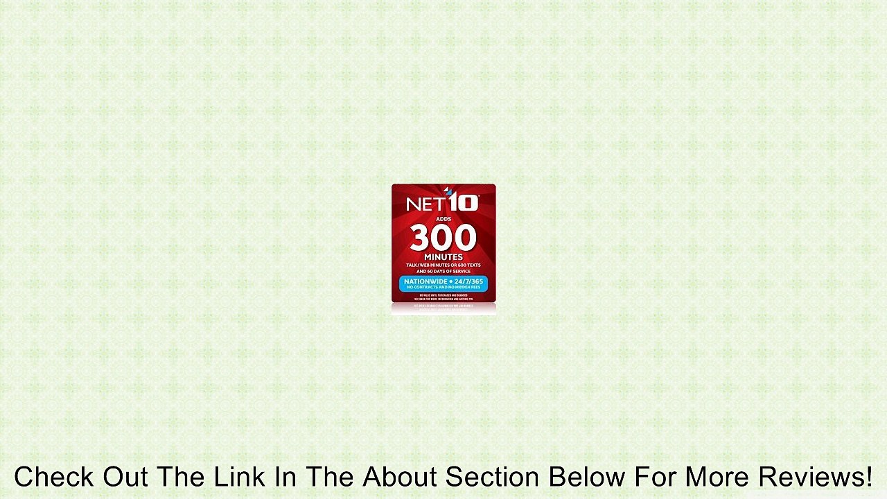 Net10 300 Minutes and 60 Days of Service PIN Review