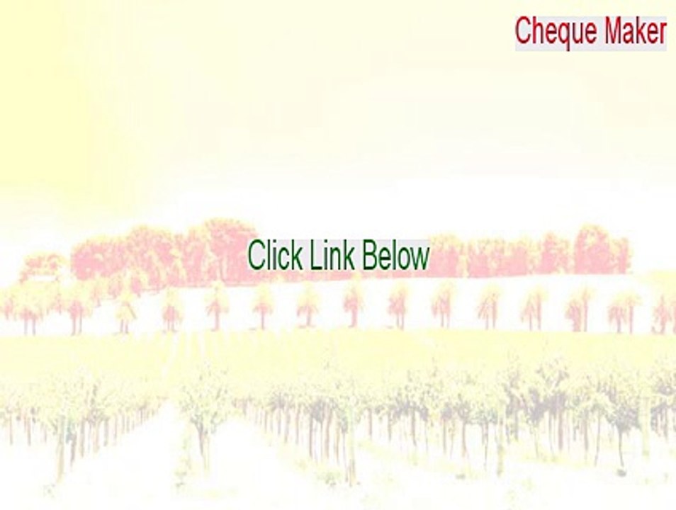 Cheque Maker Key Gen [Free Download 2015]