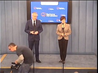 Urszula Augustyn, Robert Tyszkiewicz - konferencja z 19 lutego 2015 r.