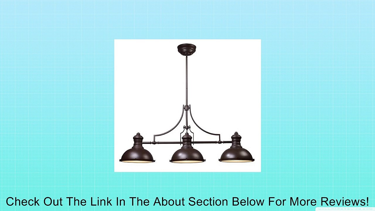 ELK Lighting 66135-3 Chadwick 3-Light Billiard Light, 21-Inch, Oiled Bronze Review