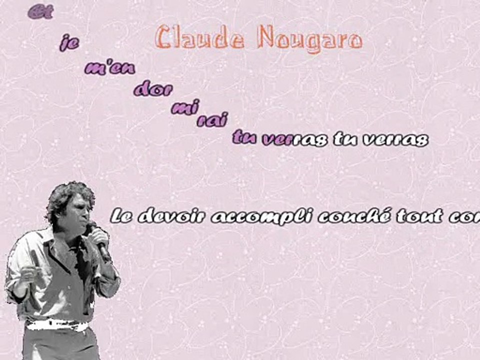 KARAOKE CLAUDE NOUGARO - Tu verras