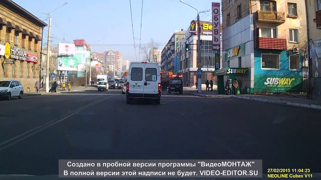 ДТП с автокраном - Чита 27.02.2015