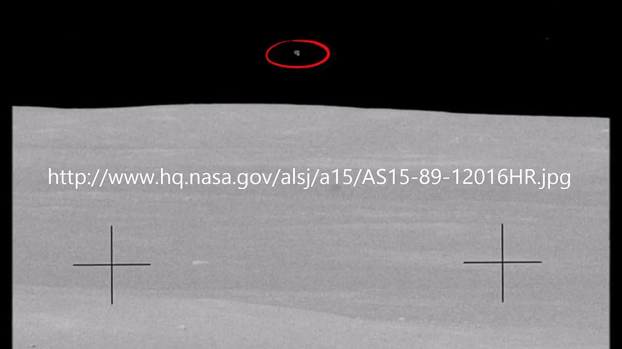 Clear ufo on moon picture