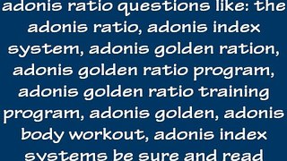 Adonis Golden Ratio Buy