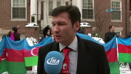 ABD’deki Ermeni elçiliği önünde Hocalı protestosu