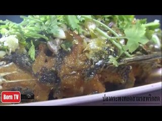 ครัวคุณต๋อย 2 มิ.ย. 57 (1/2) ปลากระพงทอดสามรสพริกสด ร้านเจ๊ยินดี จ.ระยอง