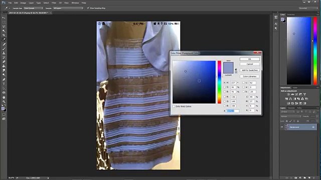 The True Color of The Dress Proof... Blue & Black or White & Gold