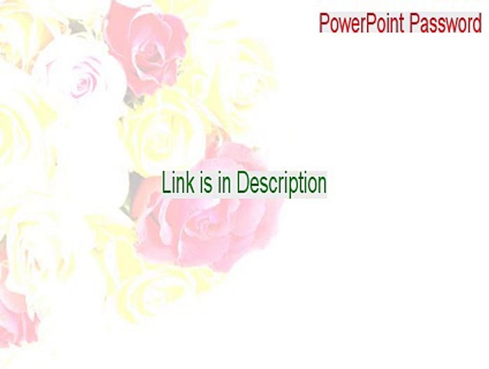 PowerPoint Password Serial [Download Now]