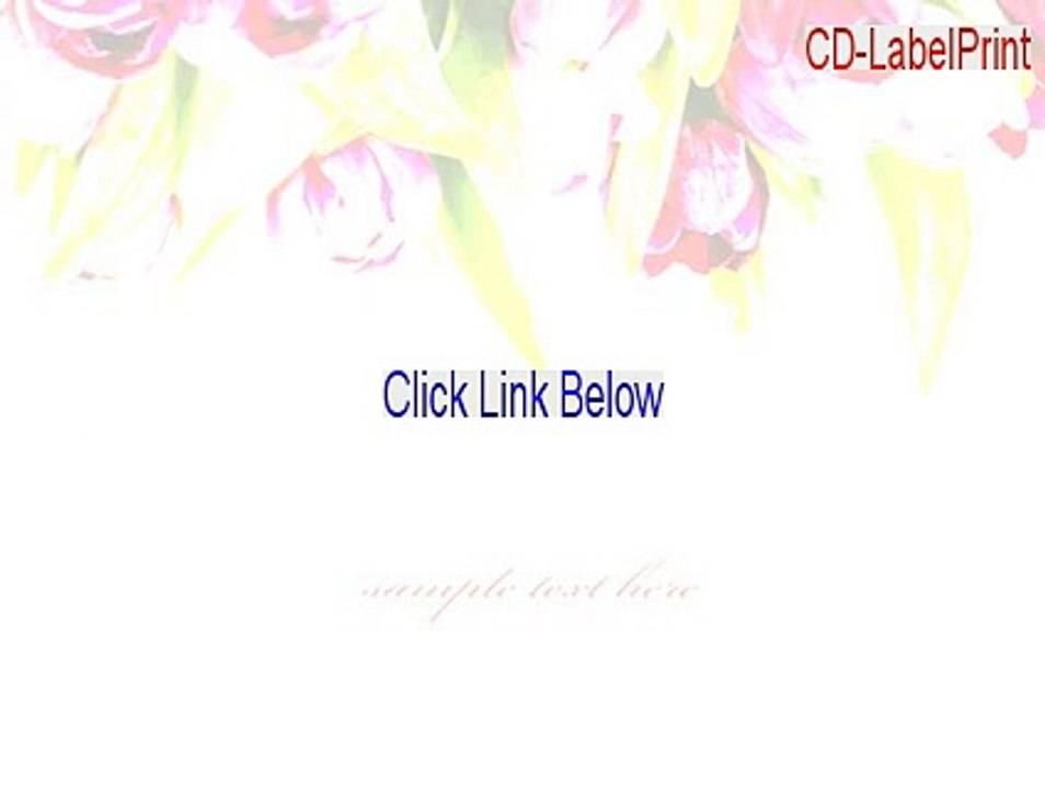 CD-LabelPrint Serial - Download Now 2015
