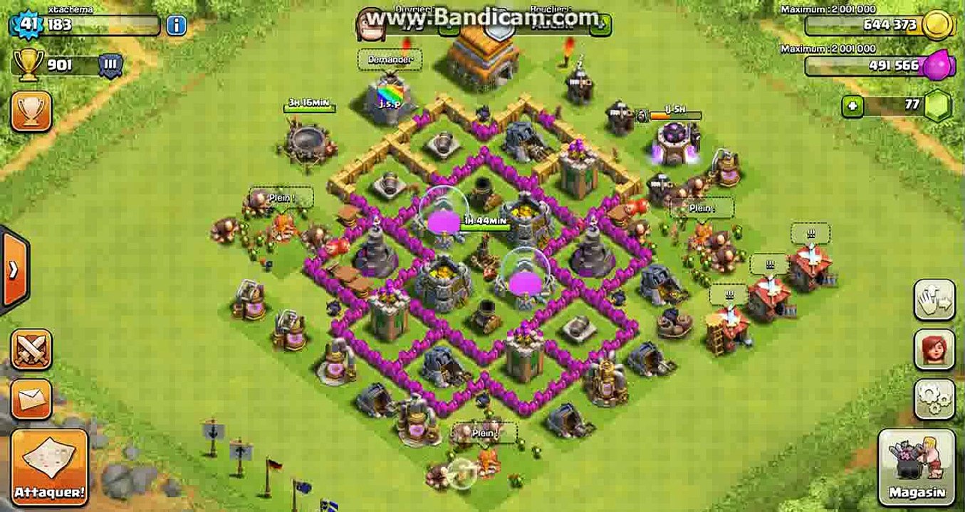 Clash of clans  construire un village farming pour hdv 6