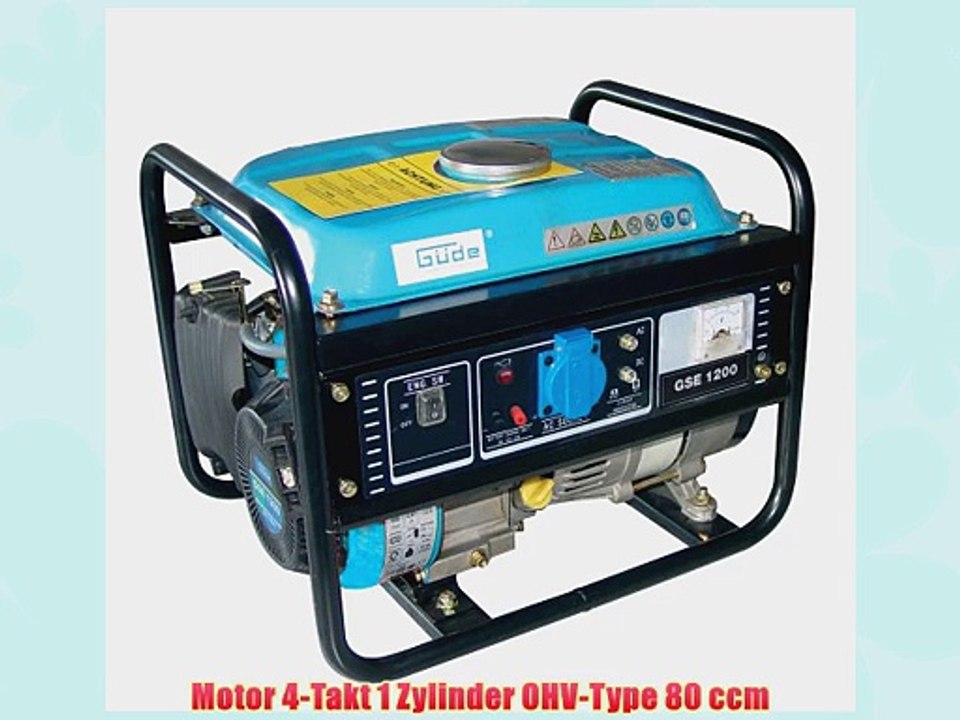Güde 40639 Stromerzeuger GSE 1200 4T 850/950W 1 Zylinder/4-Takt-Motor 175 kW/24 PS