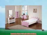Legare Kids Furniture Princess Series Collection 3-Shelf Bookcase Pink and White