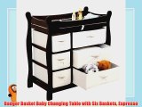 Badger Basket Baby Changing Table with Six Baskets Espresso