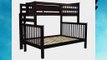 Bedz King Bunk Bed Mission Style End Ladder Twin Over Full Cappuccino