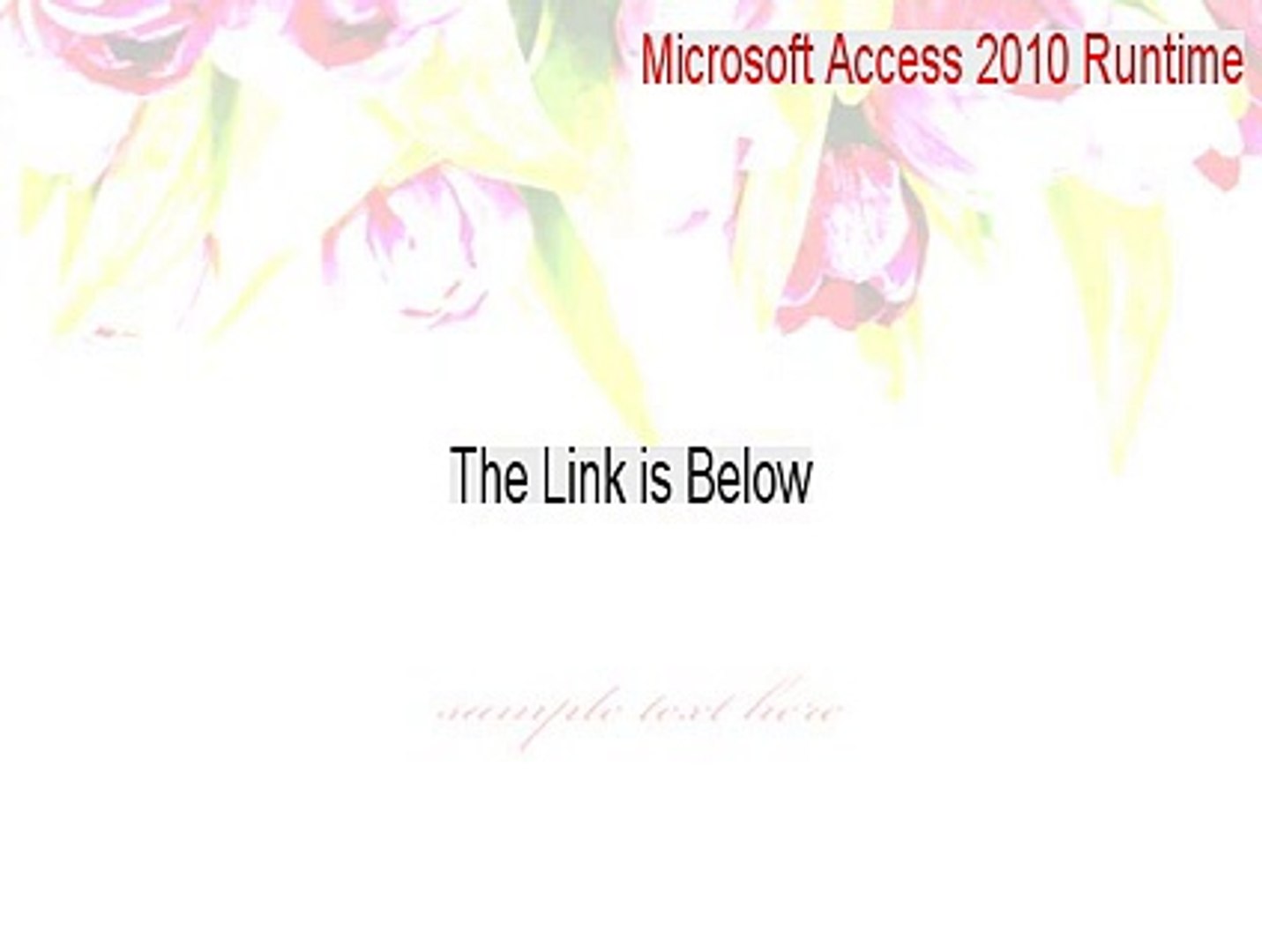 Microsoft Access 10 Runtime 64 Bit Crack Free Download 15 Video Dailymotion