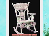 Yesteryear Wicker Millie Wicker Child Rocking Chair White & Pink & Green Wicker