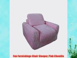 Fun Furnishings Chair Sleeper Pink Chenille