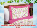 Pink and Green Circles Childrens Bedding 4 Piece Girl Twin Set