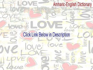 Amharic-English Dictionary Cracked [Free Download]
