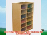 Wood Designs WD18261 (12) 5 Letter Tray Storage Unit w/Translucent Trays