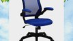 LexMod Veer Office Chair with Mesh Back and Mesh Fabric Seat Blue