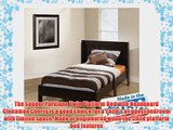 Sauder Parklane Twin Platform Bed with Headboard Cinnamon Cherry - Guestroom Children's Bedroom