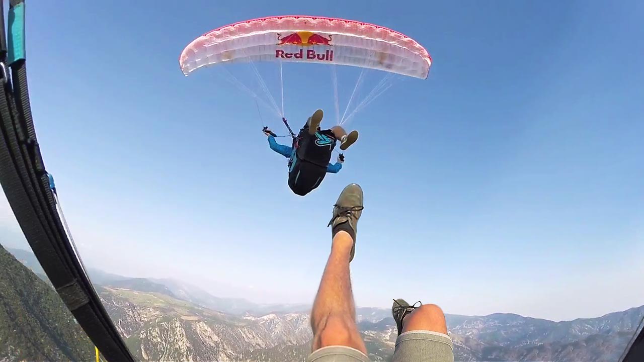 Would You Play Chicken On Paragliders? These Guys Did | Trick...