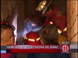 Rímac: Familia quedó atrapada tras derrumbe de vivienda (VIDEO)