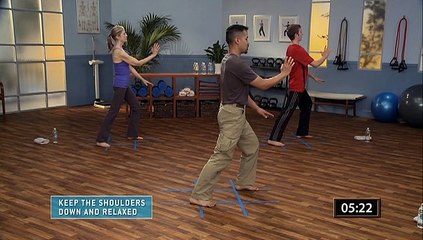 Learn tai chi for beginners-- Sheathing Sword and Diagonal Punch Kick Combo