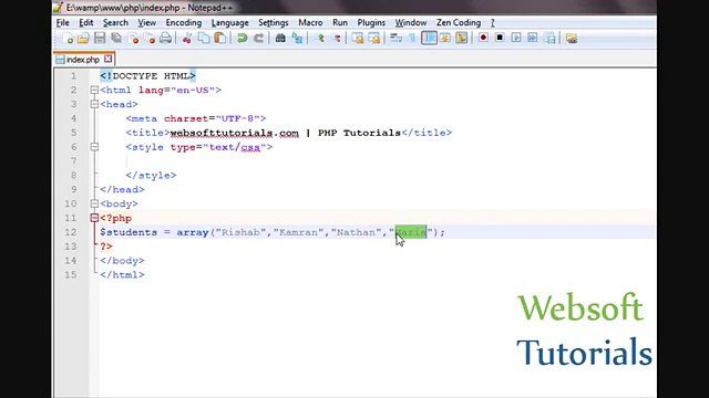 php tutorials in Urdu - Hindi- 23 - arrays in php