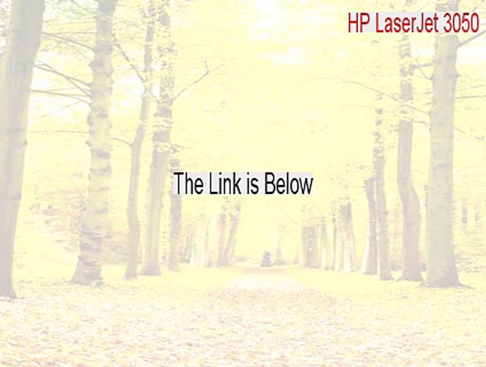 HP LaserJet 3050 Download Free - Instant Download [2015]