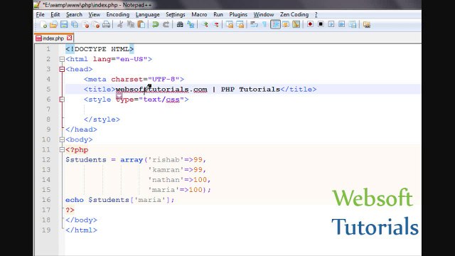 PHP tutorials in Urdu - Hindi - 25 - multidimensional array in php