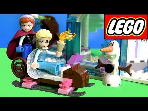 LEGO Disney Frozen Elsa's Sparkling Ice Castle Review 41062 ❤ with Princess Anna & Olaf in Sleigh