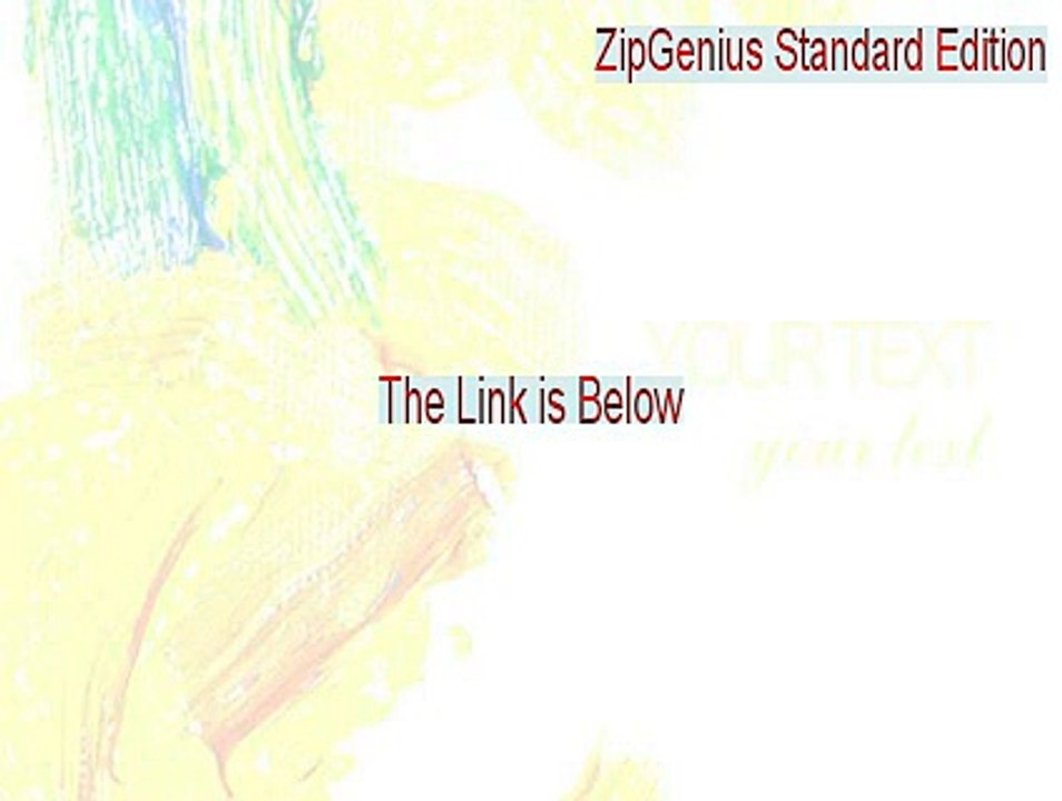 ZipGenius Standard Edition Download Free - Instant Download (2015)