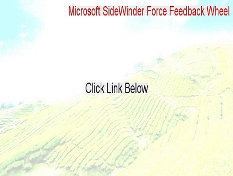 Microsoft SideWinder Force Feedback Wheel Full - Instant Download 2015