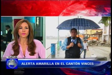 Alerta amarilla en el cantón Vinces