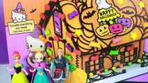 Disney Magiclip Elsa Gingerbread House Hello Kitty Cabin Frozen Princess Anna Kristoff Dolls