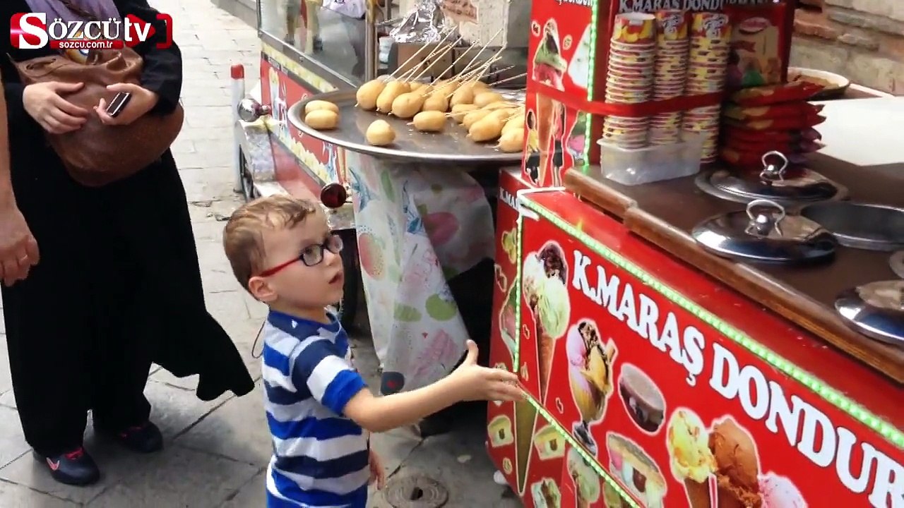 Maraş Dondurması ile çocuk çıldırtmak!