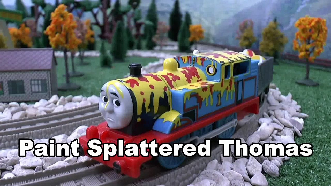 Thomas & Friends Spotlight PAINT SPLATTERED THOMAS Tomy Trackmaster