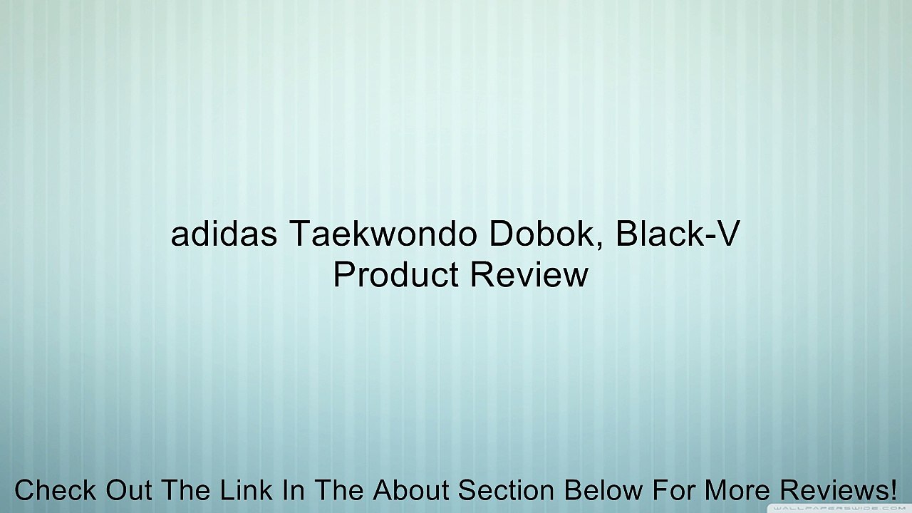 adidas Taekwondo Dobok, Black-V Review