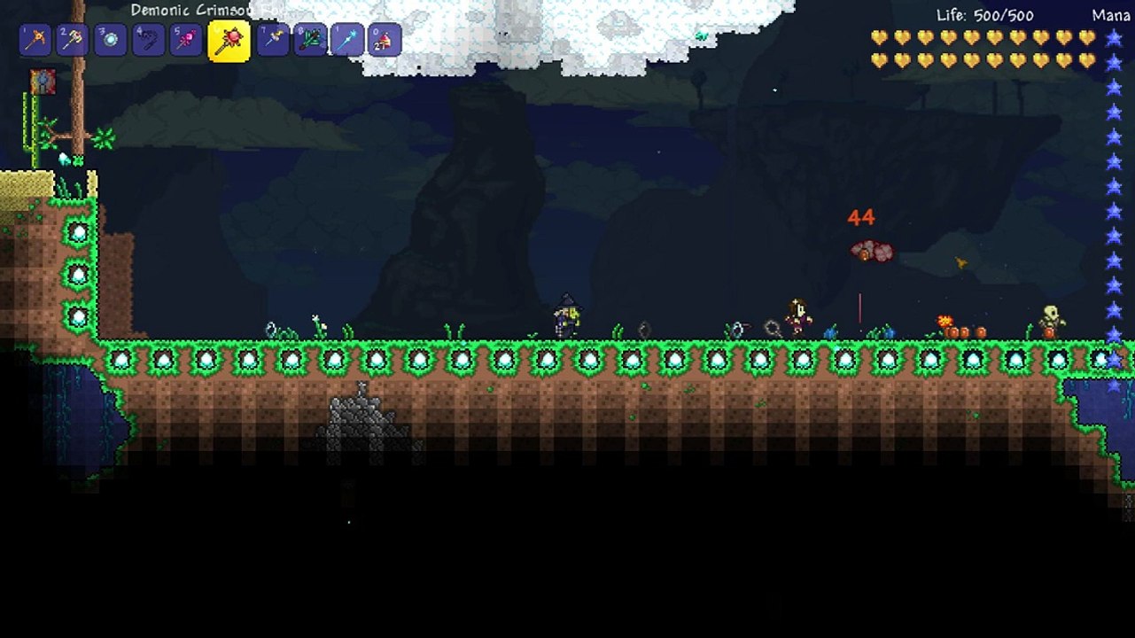 Terraria Softmode - Demonic Crimson Rod @22 DMG & 36% Crit