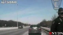 Semi Narrowly Misses Ohio State Trooper, Driver in Dash Cam Video