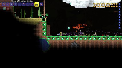 Terraria Hardmode - Unreal Chlorphyte ShotBow @93 DMG & 74% Crit