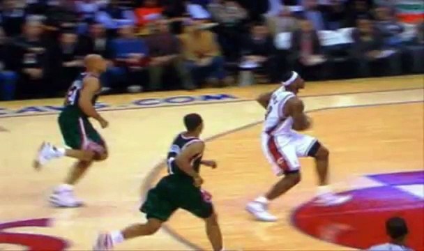 Lebron James Dunks from free throw line (Live and Multiple Replay Angles!) ORIGINAL