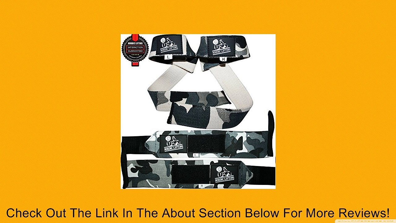 Wrist Wraps + Lifting Straps Bundle (2 Pairs) for Weightlifting/Crossfit/Workout/Gym/Powerlifting/Bodybuilding - Better Than Chalk & Leather - Support For Women & Men - Premium Quality Equipment & Accessories - Use Gloves, Hooks, Wraps & Straps to Avoid I