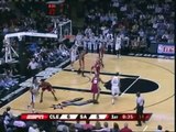 LeBron James Dunks on Tim Duncan