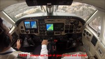 B100 landing in turbulent weather at KBHB - cockpit view!